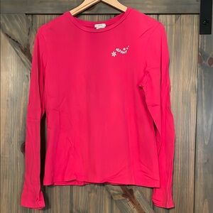 Old Navy Bright Pink Long Sleeve Tee Size L